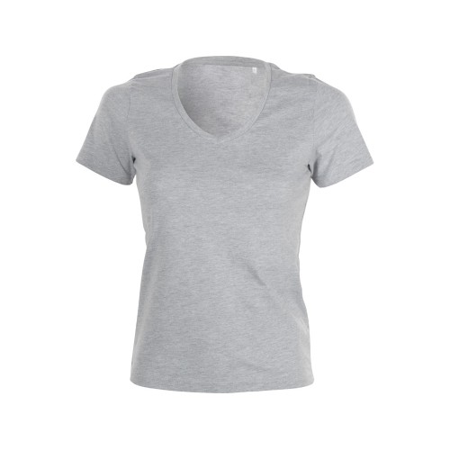 Футболка "Heavy Super Club N" женская с V-образным вырезом, серый меланж