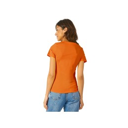 Футболка "Heavy Super Club" женская с V-образным вырезом, оранжевый