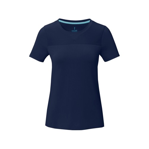 Borax Женская футболка с короткими рукавами из переработанного полиэстера согласно стандарту GRS с отличным кроем - Темно - синий