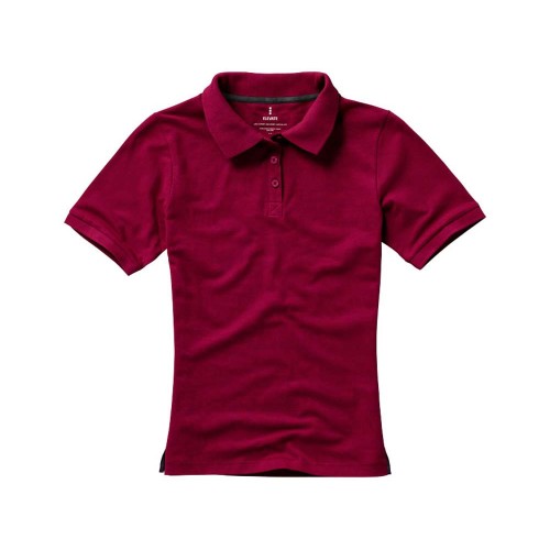Calgary женская футболка-поло с коротким рукавом, бургунди