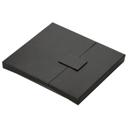 Подарочный набор "Tesla" с блокнотом А5, ручкой и пауэрбенком на 10 000 mAh, черный