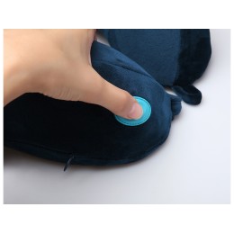 Подушка для путешествий со встроенным массажером "Massage Tranquility Pillow", синий