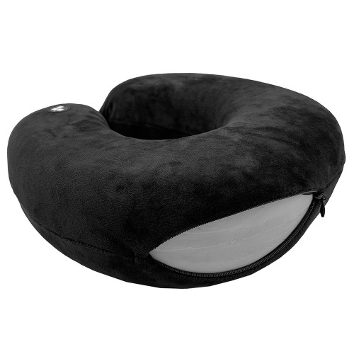 Подушка для путешествий с эффектом памяти Мемо "Drowsy" Black