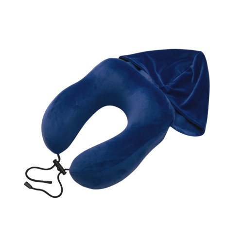 Подушка с эффектом памяти, с капюшоном "Dream Hood", синий