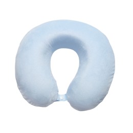 Подушка Basic из микрофибры с эффектом памяти U-shape, небесно голубой NEW