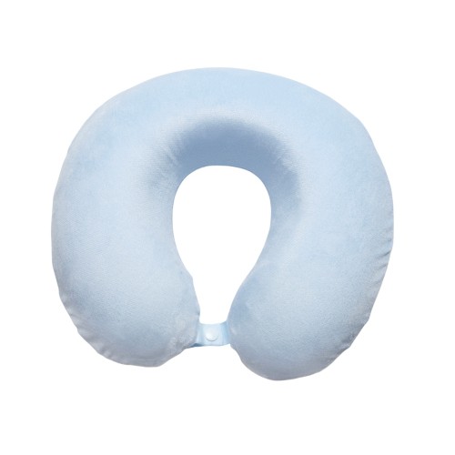Подушка Basic из микрофибры с эффектом памяти U-shape, небесно голубой NEW
