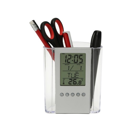 Подставка "Минута", прозрачный/серебристый