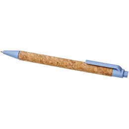 Шариковая ручка Midar из пробки и пшеничной соломы, cиний