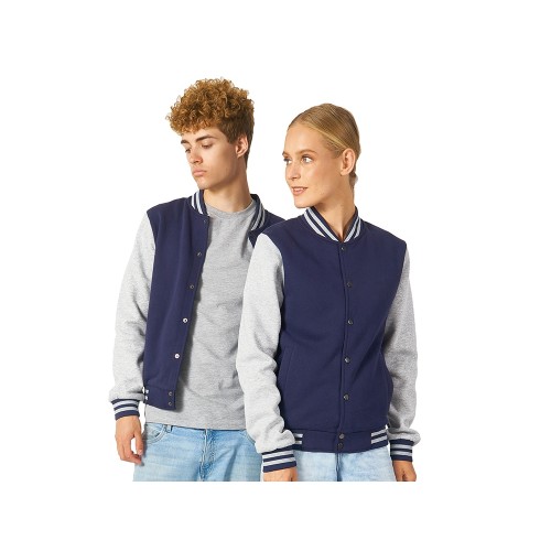 Бомбер «Oxford», темно-синий/серый меланж, унисекс