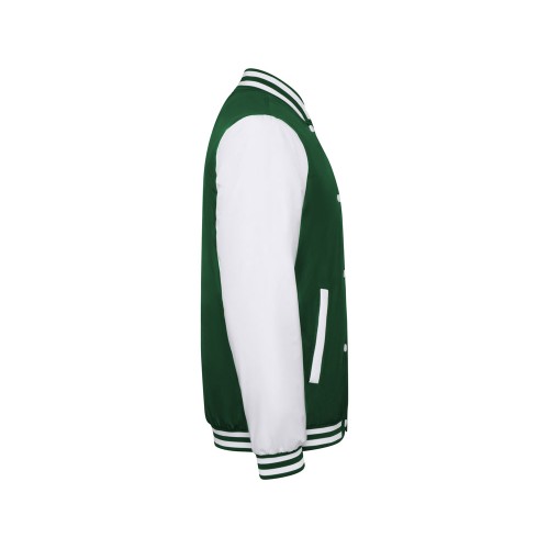 Бомбер утепленный «California» унисекс, бутылочный зеленый/белый