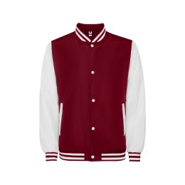 Бомбер утепленный «California» унисекс, гранатовый/белый