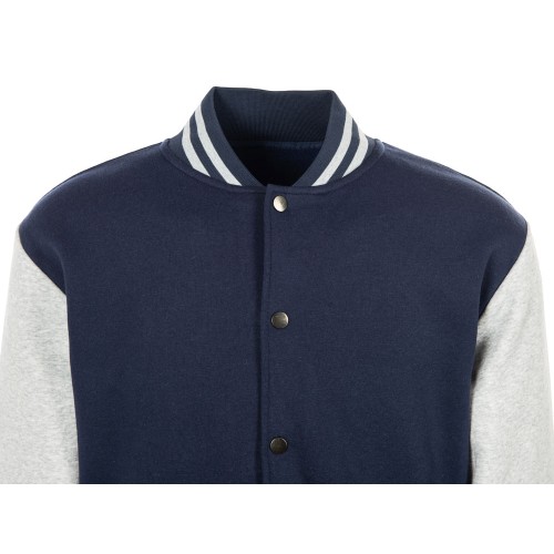 Бомбер «Oxford», темно-синий/серый меланж, унисекс