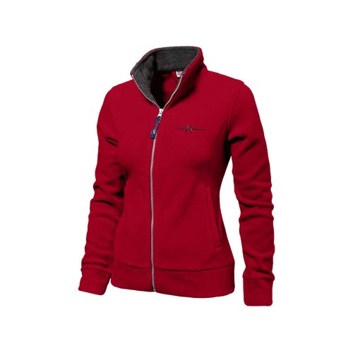 Куртка флисовая "Nashville" женская, красный/пепельно-серый