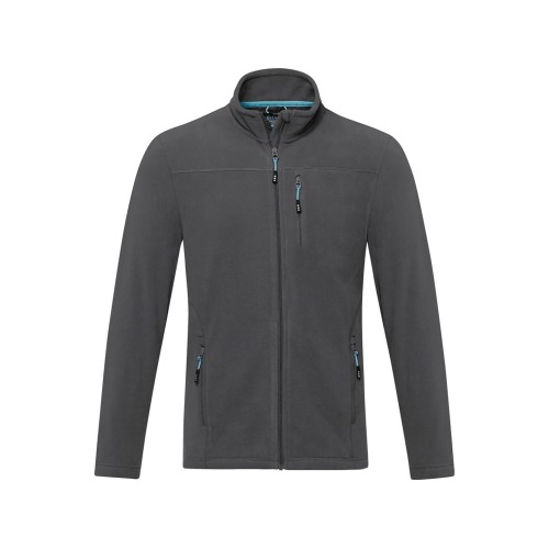 Мужская флисовая куртка Amber на молнии из переработанных материалов по стандарту GRS, storm grey