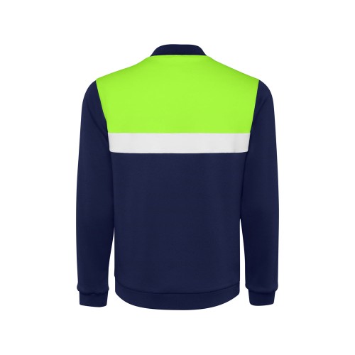 Спортивная куртка «Leros» унисекс, лаймовый/синий нэйви