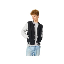 Бомбер «Oxford», черный/серый меланж, унисекс