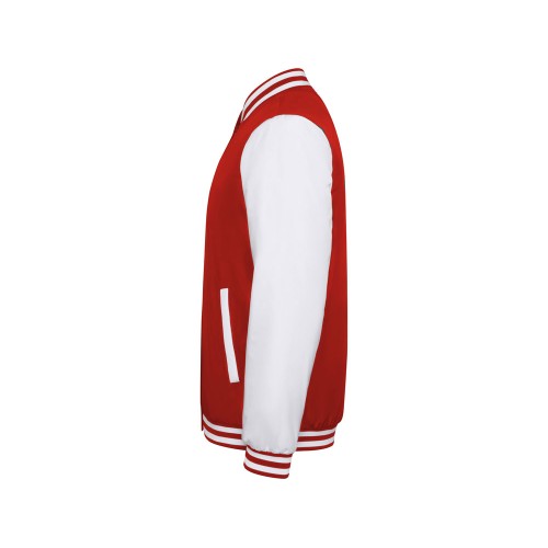 Бомбер утепленный «California» унисекс, красный/белый