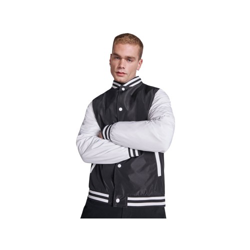 Бомбер утепленный «California» унисекс, черный/белый
