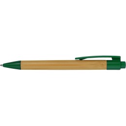Ручка шариковая "Borneo" из бамбука, зеленый, черные чернила
