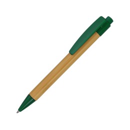 Ручка шариковая "Borneo" из бамбука, зеленый, черные чернила