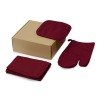 Подарочный набор с фартуком, прихваткой, бордовый