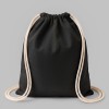 Рюкзак со шнурком Tenes из хлопка плотностью 140 г/м2, черный