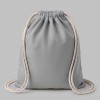 Рюкзак со шнурком Tenes из хлопка плотностью 140 г/м2, серый