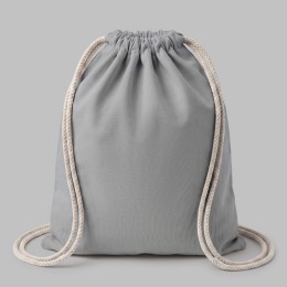 Рюкзак со шнурком Tenes из хлопка плотностью 140 г/м2, серый