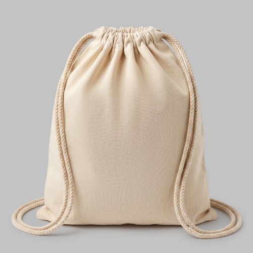 Рюкзак со шнурком Tenes из хлопка плотностью 140 г/м2, natural