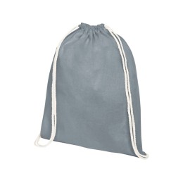 Рюкзак со шнурком Tenes из хлопка плотностью 140 г/м2, серый