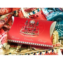 Платок "Кремль - Москва - Фаберже"