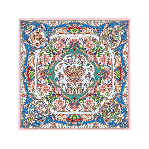 Платок «Шедевры русских эмальеров»