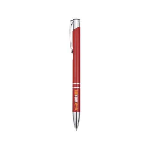 Шариковая ручка Moneta из переработанного алюминия - Красный