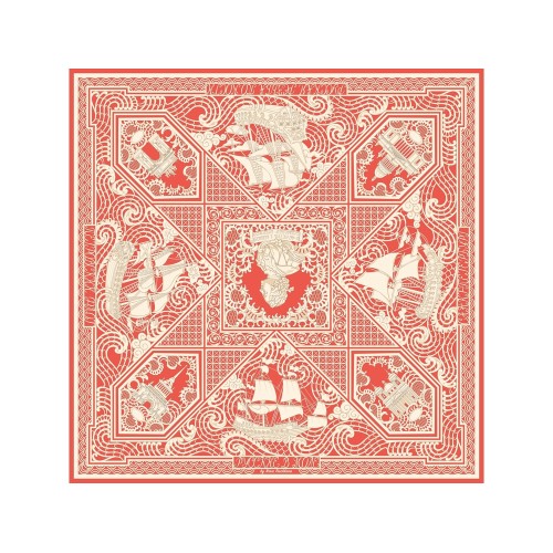 Платок "Русская резьба по кости"