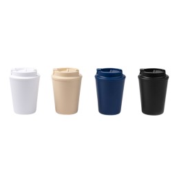 Стакан OKLAN/ОКЛАН с полипропиленовым корпусом и крышкой, бежевый