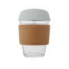 Lidan Кружка из объемом 360 мл с пробковым держателем и силиконовой крышкой, серый