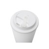 Пластиковый стакан Take away с двойными стенками и крышкой с силиконовым клапаном, 350 мл, белый