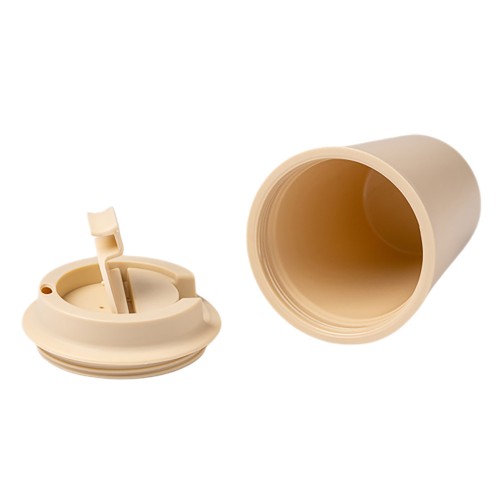 Стакан OKLAN/ОКЛАН с полипропиленовым корпусом и крышкой, бежевый