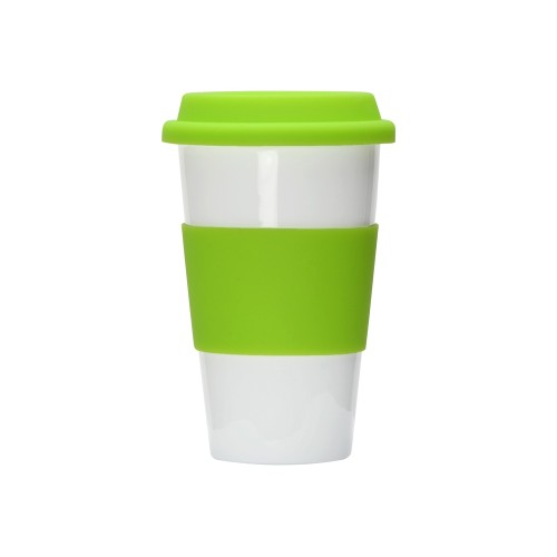 Фарфоровая кружка с двойными стенками "Toronto", 300 мл, зеленое яблоко