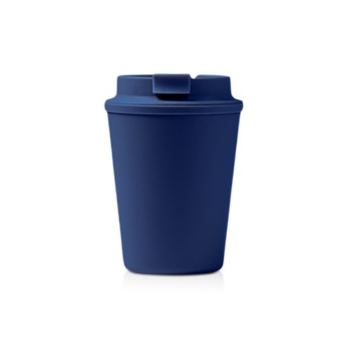 Стакан OKLAN/ОКЛАН с полипропиленовым корпусом и крышкой, синий нейви