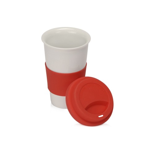 Фарфоровая кружка с двойными стенками "Toronto", 300 мл, красный