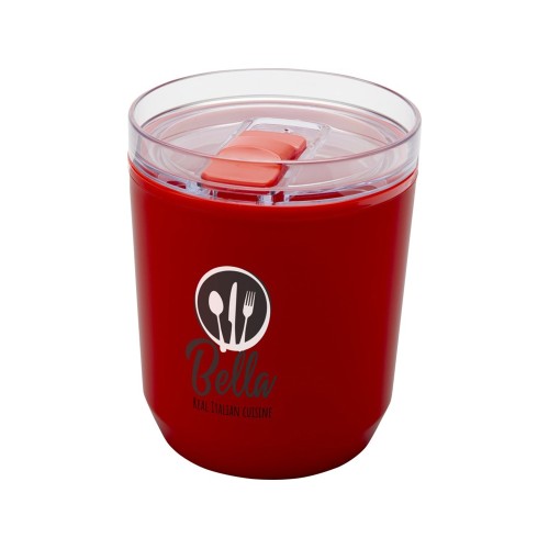 Hudson кружка из переработанного пластика с двойными стенками объемом 180 мл, красный