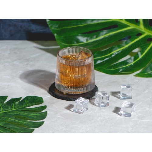 Вращающийся бокал для виски на сланцевом костере "Ventura"