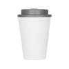 Пластиковый стакан Take away с двойными стенками и крышкой с силиконовым клапаном, 350 мл, белый/серый