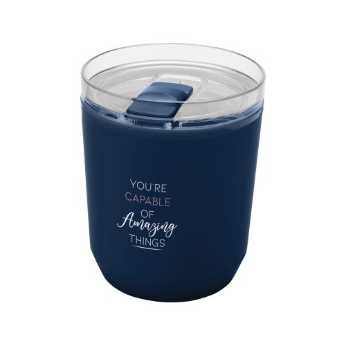 Hudson кружка из переработанного пластика с двойными стенками объемом 180 мл, темно-синий