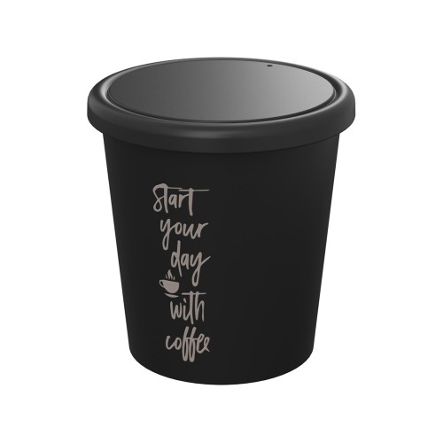 Americano® Piccolo кружка объемом 100 мл с крышкой - сплошной черный