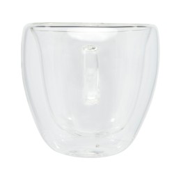 Стеклянный стакан Manti объемом 100 мл с двойными стенками и подставкой из бамбука, 2 шт. , natural