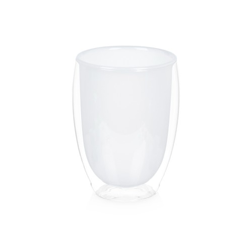 Стакан с двойными стенками, белый внутри