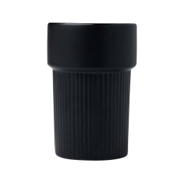 Fika стакан 340 мл с бамбуковым чехлом - сплошной черный