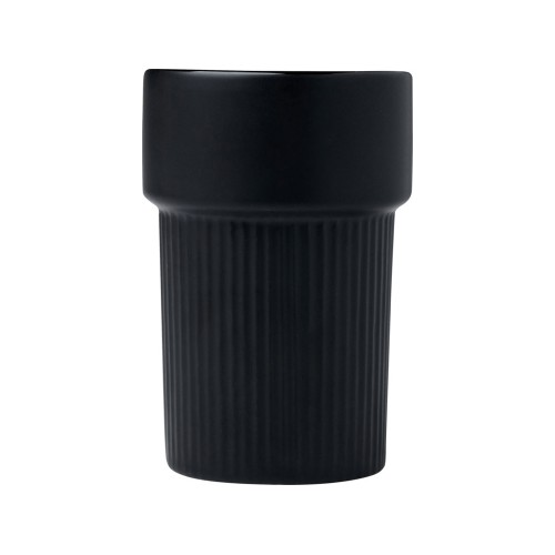 Fika стакан 340 мл с бамбуковым чехлом - сплошной черный